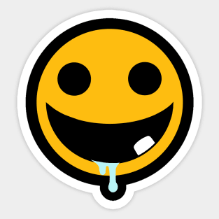 Emoji Baby Dribble Smiley Face Sticker